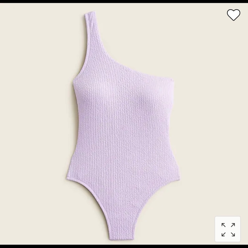 J.Crew textured one-shoulder one-piece